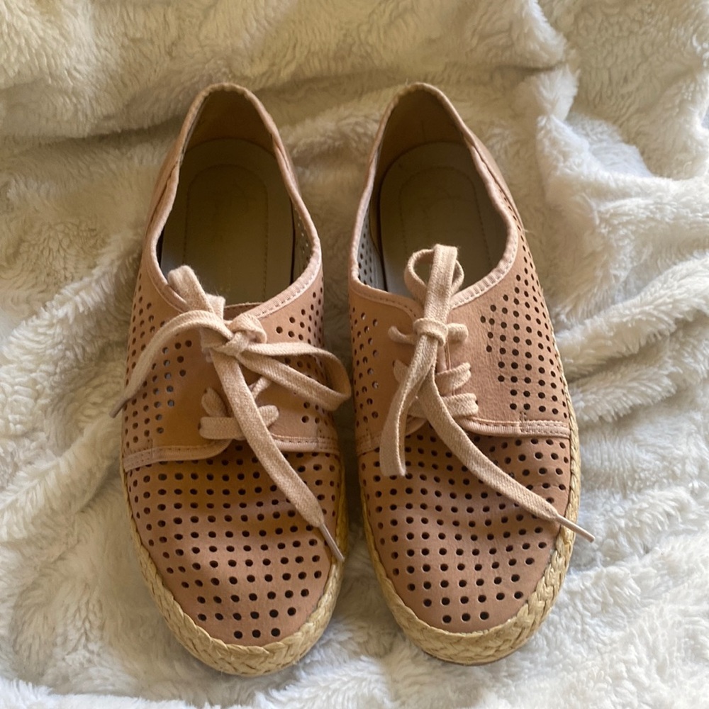 Franco Sarto Perforated Suede Sneakers Sz 8.5